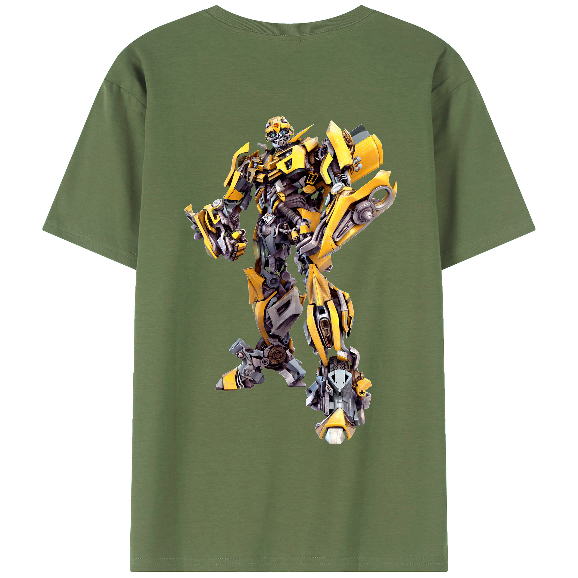 （画像用） Transformers トランスフォーマー 綿100％ メンズ半袖Tシャツ（バックプリント） 通気性